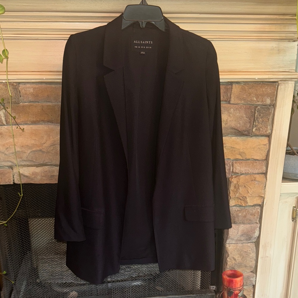 All Saints Women's Elegant Black Blazer